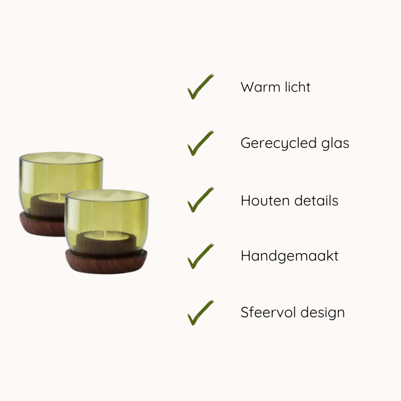 Taa tea light holder - set of 2