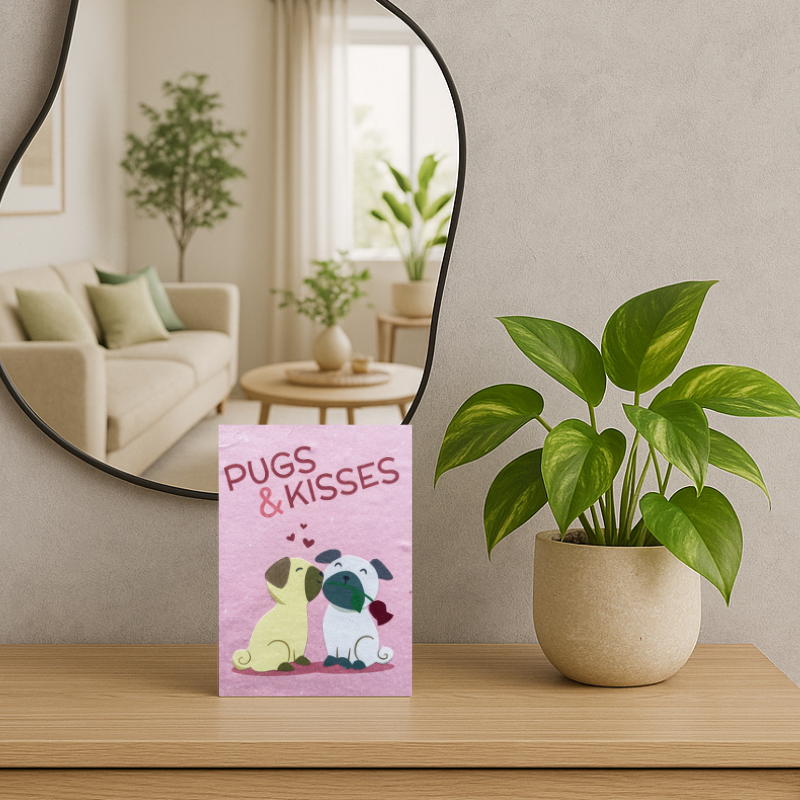 Pugs & Kisses - Wenskaart