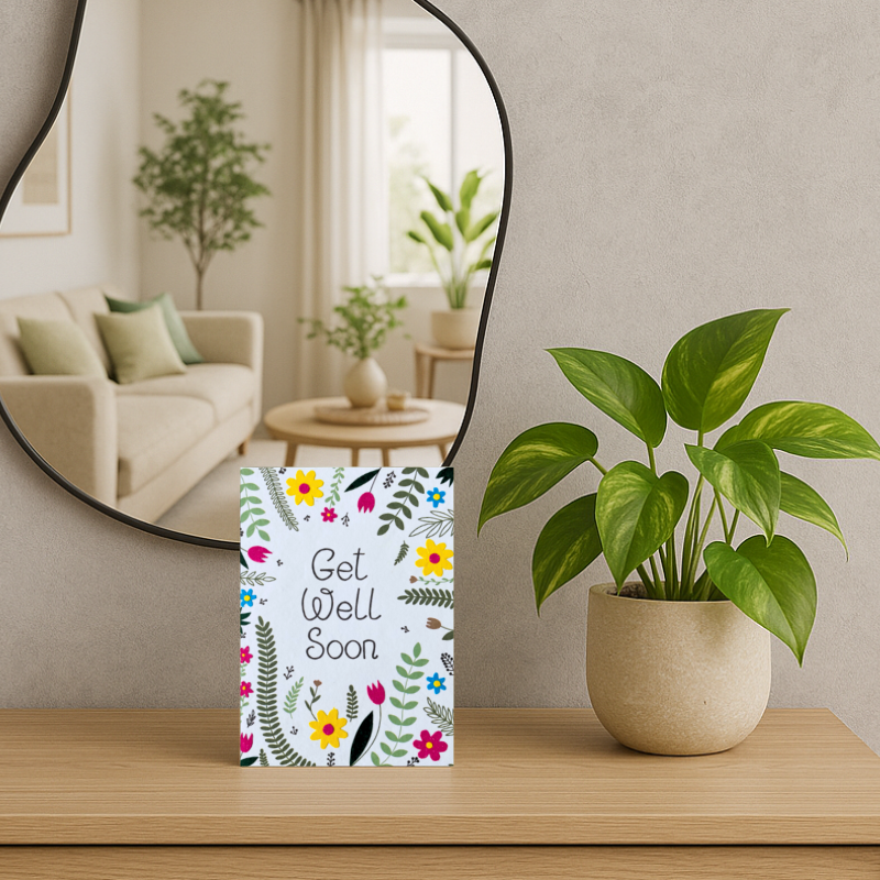 Get Well Soon Flowers - Wenskaart