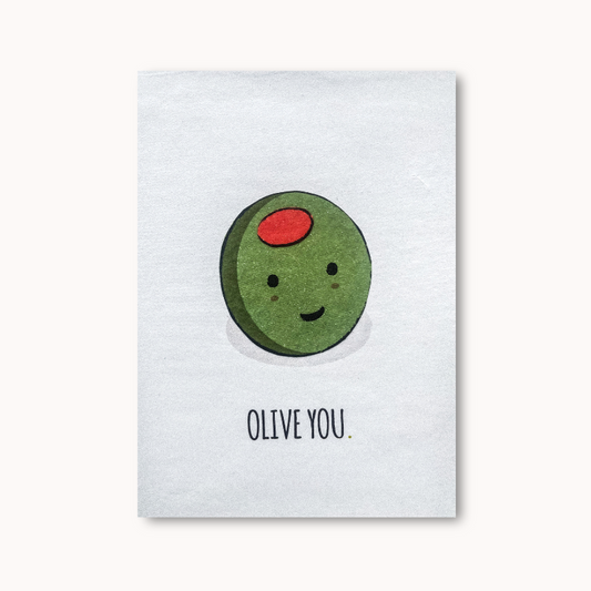 Olive You - Wenskaart
