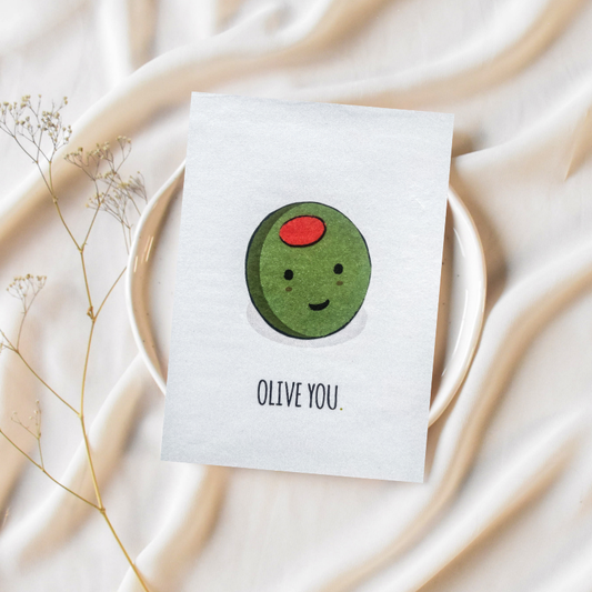 Olive You - Wenskaart