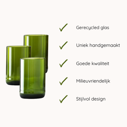 Dafu drinkglazen tall - set van 3