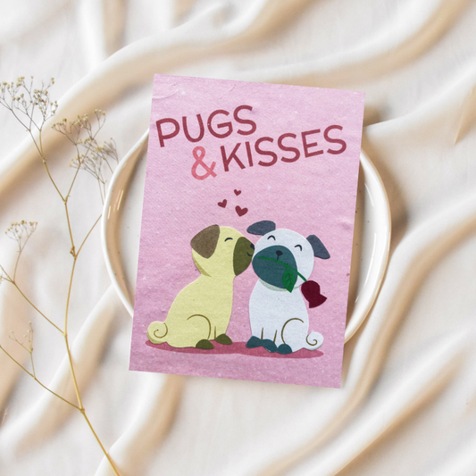 Pugs & Kisses - Wenskaart