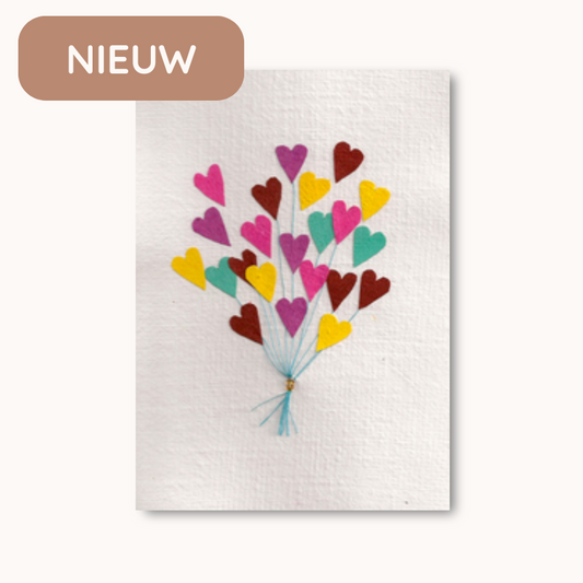Heart Balloons - Wenskaart