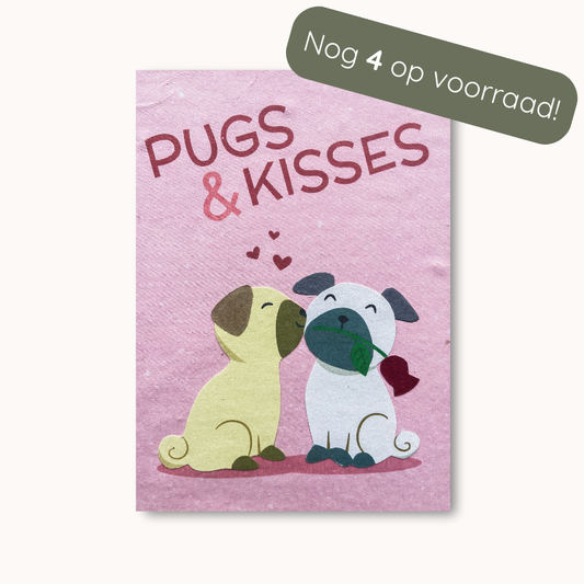 Pugs & Kisses - Wenskaart