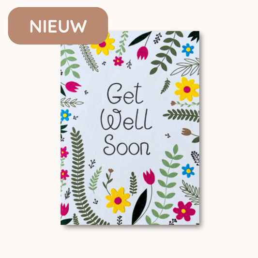 Get Well Soon Flowers - Wenskaart