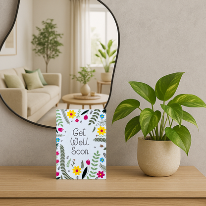 Get Well Soon Flowers - Wenskaart
