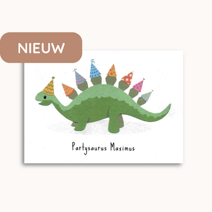 Partysaurus Maximus - Wenskaart