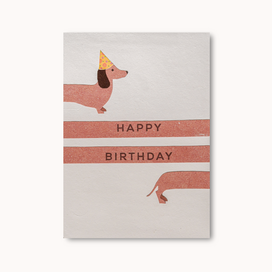 Birthday Dachshund - Wenskaart