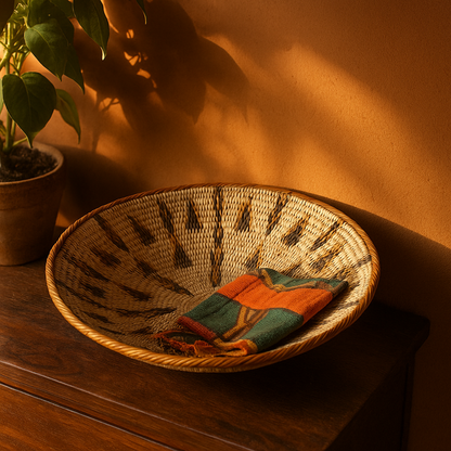 Geweven mand - 100% natuurlijk materiaal