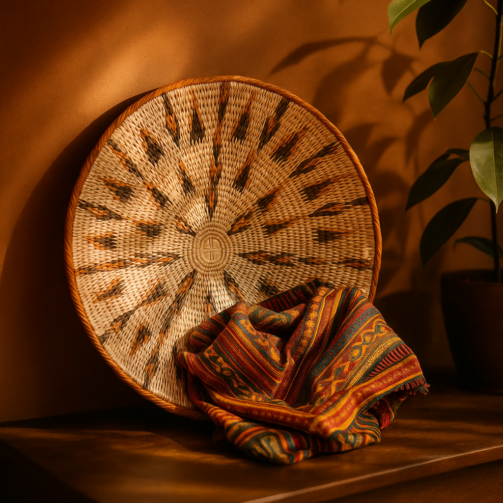 Geweven mand - 100% natuurlijk materiaal